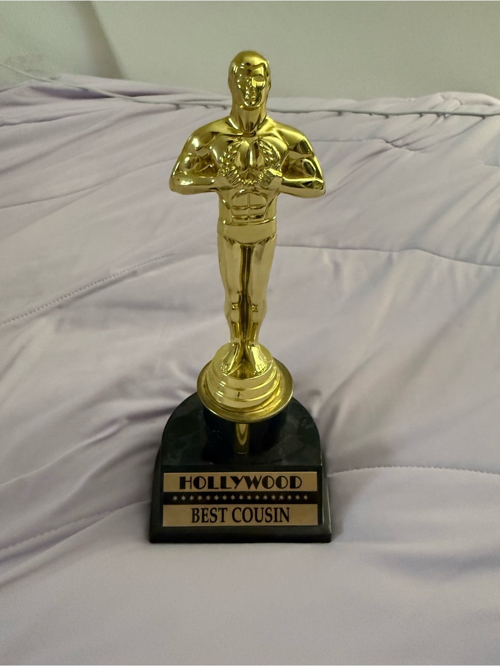 Hollywood Best Cousin Gold Trophy - Decorative Home Accent